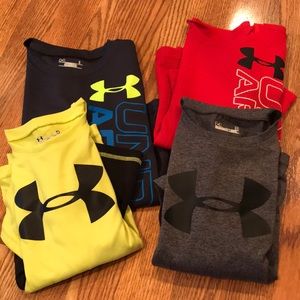 4 piece lot Under Armour long sleeve boys size 5